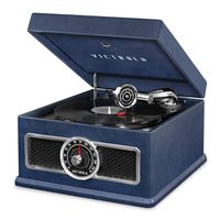 Victrola 5-in-1 Nostalgic Madison Bluetooth Record Player with CD, Radio, Record Storage and 3-Speed Turntable