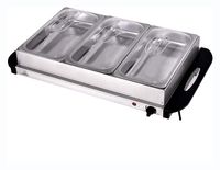 Chafing Dish, 2.5 Quart 3 Tray Stainless Steel Buffet Server Food Warmer
