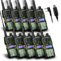Baofeng - 10PCS UV-5XTP 8W Dual Display VHF136-174MHz UHF400-520MHz Handheld Two-way Radio Standby Transceiver Walkie Talkie+Programming Cable