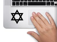 Star of David Shield Symbol Decal Funny Laptop Skin Macbook Trackpad Keypad Sticker Window