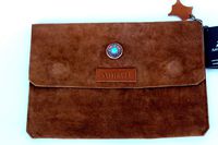 Affilare Genuine Split Leather 13" x 9" x 0.25" Laptop Sleeve Tan 12SL001J
