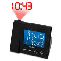 Electrohome Projection Alarm Clock with AM/FM Radio, Battery Backup, Auto Time Set, Dual Alarm & 3.5mm Audio Input