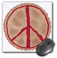 3dRose LLC 8 x 8 x 0.25 Inches Cherry Peace Pie Mouse Pad (mp_13566_1)