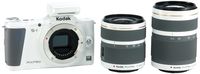Kodak PIXPRO S-1 Compact System Digital Camera with 12-45mm Lens, 42.5-160mm Lens and 3" Articulating LCD Screen (White)