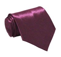 Soophen NEW Mens Necktie SOLID Satin Neck Tie Grape