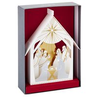 Hallmark Paper Craft Boxed Christmas Cards, Pop Up Nativity (5 Cards with Envelopes)