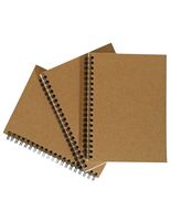 Notebooks Kraft Paper Covers (5 x 7 Notepads Set of 3)