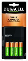 Duracell - Ion Speed 1000 Battery Charger with 4 AA Batteries - charger for AA and AAA batteries