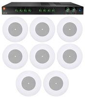 JBL CSMA240 Restaurant/Bar/Cafe 2x40w Amplifier 4/8ohm/70/100V+(8) 8" Speakers