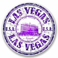 2 x 10cm/100mm Las Vegas Nevada USA Vinyl Sticker Decal Laptop Car Travel Luggage Label Tag #9717