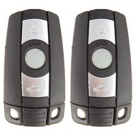 SCITOO Compatible with Keyless Entry Kit, 2X New Uncut Replacement w/Chip fit BMW 1 3 5 6 7 Series KR55WK491 Smart Remote keyless Key Fob
