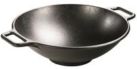Lodge P14W3 Pro-Logic Cast Iron Wok, 14-inch, Black