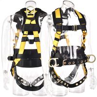 WELKFORDER 3D-Rings Industrial Fall Protection Safety Harness With Waist Tounge Buckle | Leg Tounge Buckles | Waist & Shoulder Pad Support ANSI Certified Full Body Personal Protection Equipment