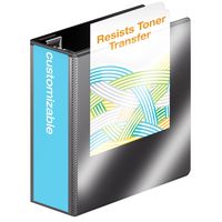 Wilson Jones Ultra Duty Round Ring View Binder with Extra Durable Hinge, 3 Inch, Customizable, Black (W87909PP3)