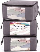 ABO Gear Storage Bins Storage Bags Closet Organizers Sweater Storage Clothes Storage Containers, 3pc Pack