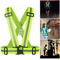 Shinecailife Adjustable Safety Reflective Vest,for Running,Construction,Cycling,Walking.Wear Elastic,High Visibility Reflective Vest,Safety for Night Running,Walking,Construction for Kids,Men,Women