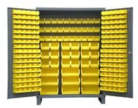 Durham 14 Gauge Steel Cabinet with 227 Hook-On-Bins and Flush Door, SSC-227-95