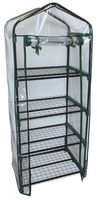 ShelterLogic 23" x 17" x 57" GrowIT 4-Tier Mini Grow House Outdoor or Backyard Easy Assembly Portable Greenhouse, Translucent