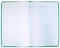 National Brand Record Book, Green Canvas, 12.125 x 7.625 inches, 150 Pages (A66150R)
