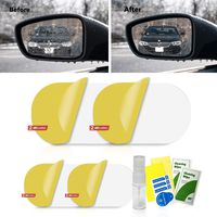 HD Crystal Vision Hydrophilic Mirror Protector Kit: Anti Fog, Water, Glare Film for Car Side View Mirrors. Anti-Glare, Anti-Scratch, Waterproof Protective Nano Shield Stickers for All Vehicles