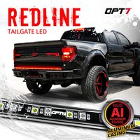 OPT7 60" Redline LED Tailgate Light Bar - TriCore LED - Weatherproof Rigid Aluminum No-Drill Install - Full Featured Reverse Running Brake Turn Signal - 2yr Warranty