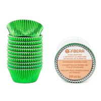 Gifbera Standard Green Foil Cupcake Liners Muffin Wrappers for Christmas Holiday Party, 200-Count