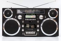 GPO Brooklyn Bluetooth Boombox 80W CD Cassette FM USB (Black)