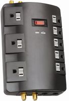 Coleman Cable 046838806 8-Outlet Surge Protector with Phone and Coax Protection, 6-Ft