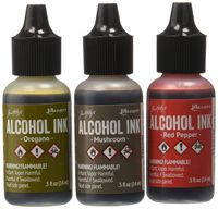 Ranger Adirondack Alcohol Ink 1/2-Ounce, 3-Pack, Tuscan Garden, Red Peppr/Mushroom/Oregano