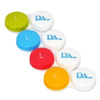 4 x Contact Lens Cases ~ Color Coded L&R Soaking Storage Cases (Classic)