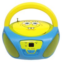 SAKAR SpongeBob SquarePants CD Boombox with AM/FM Radio 56062