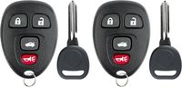 KeylessOption Keyless Entry Remote Control Car Key Fob Replacement for 15252034 with Key (Pack of 2)