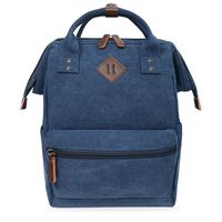 FITMYFAVO Doctor Style 14" Laptop Backpack for Girls Canvas Nurse Backpack for Women School Travel Daypack (Blue)