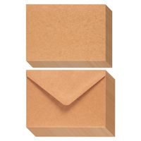 A7 Envelopes and Cards - 50-Count A7 Invitation Envelopes and 50-Count 5 x 7 Flat Cards, Kraft Paper A7 Cards and Envelopes Set for Weddings, Graduations, Baby Showers, Parties, 5.25 x 7.25 Inches