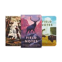 Field Notes: National Parks Series C - Rocky Mountain, Great Smoky Mountains, Yellowstone - 3 Pack - Graph Memo Book, 3.5 x 5.5 Inch