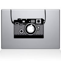 The Decal Guru 2082-MAC-11A-BLA Vintage Camera Decal Vinyl Sticker, Black, 11" MacBook Air