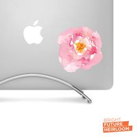 Watercolor Peony - Pink 01 - 4" wide solvent printed vinyl decal - For MacBook, car, laptop, and more!