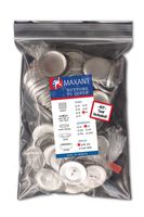 50 Buttons to Cover - Made in USA - Self Cover Buttons with Wire Eyes - size 60 with Tool