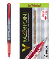 PILOT V Razor Point Liquid Ink Markers, Extra Fine Point, Red Ink, 12 Count (11022)