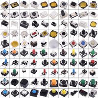 Icstation 100 Values SMD DIP Micro Momentary Push Button Tactile Switch Assortment Kit(Pack of 200 )