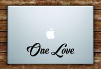One Love v3 Laptop Decal Sticker Vinyl Art Quote Macbook Apple Decor Quote Bob Marley Music