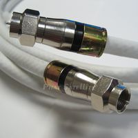 PHAT SATELLITE 3ft MADE IN USA - LOWER SIGNAL LOSS OVER RG6 - RG-11 COAX 3Ghz HD DIGITAL SATELLITE CABLE 14AWG 75 Ohm BELDEN PPC CONNECTORS UL ETL ANTI-STATIC CUT TO ORDER ASSEMBLED IN USA by INTL