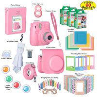 Fujifilm Instax Mini 9 Instant Film Camera Bundle with Over 15 Accessories | 60 Sheets of Instant Film + Mini Nine Leather Case + Photo Album + Lens Filters + Mini Frames + More