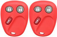 LHJ011 Complete Working Remote ReplaceMyRemote Keyless Entry Remote Control Car Key Fob Replacement - Red (Pack of Two(2)