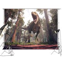 HUAYI Dinosaur Photo Backdrop for Kids Cosplays PC Print 3D Vinyl Photography Background Tyrannosaurus Rex GXT-6955