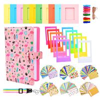 Sunmns Accessories Bundle Kit Set for Fujifilm Instax Mini 9 8 90 70 Films, Accessory Include Album, Film Stickers, Desk Frames, Hanging Frame, Strap