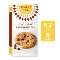 Simple Mills Soft Baked Cookies, Chocolate Chip, 6.2 oz, 6 count