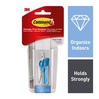 Command Caddy, Small, 1 caddy, 2 strips, Organize Damage-Free (HOM16CLR-ES)