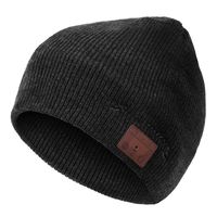 Levin Upgraded Bluetooth 5.0 Beanie Hat with Headphones - Wireless Smart Beanie Headset Musical Knit Headphone with Built-in Mic for Skiing,Skateboarding & Jogging,Gift for Men/Women/Boys/Girls, black
