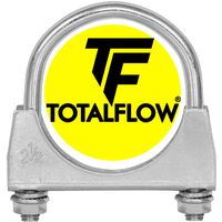 TOTALFLOW 2.5" TF-UZ250 Zinc Plated Saddle U-Bolt Exhaust Muffler Clamp-2.5 Inch